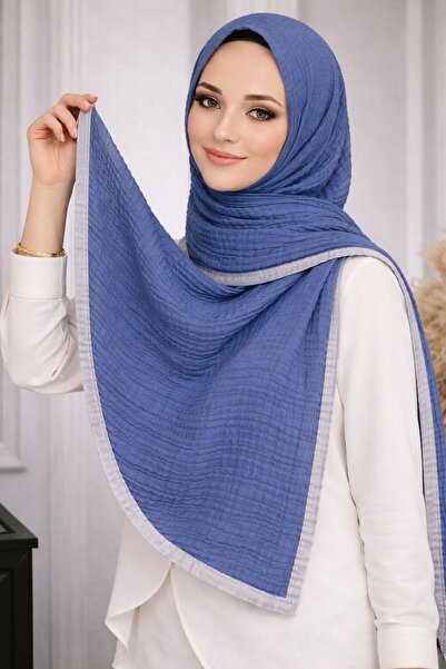 LAND SCARF شال من القطن المُسلّن