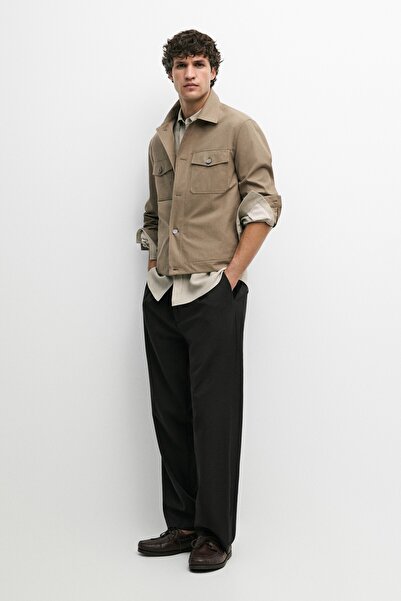 Massimo Dutti Çift cepli trucker ceket