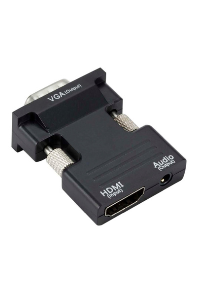 POWERTECH αντάπτορας HDMI σε VGA CAB-H120 με 3.5mm, μαύρος