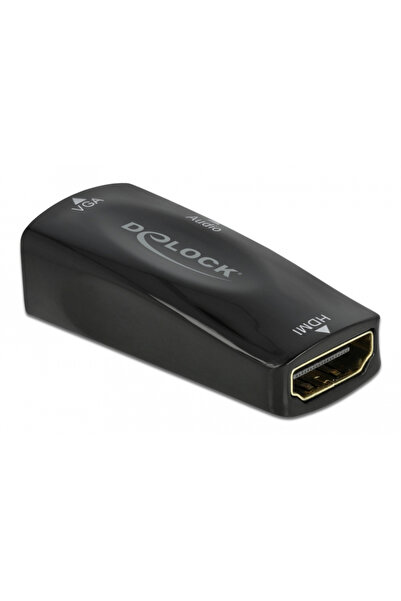 DELOCK αντάπτορας HDMI σε VGA 66560, με audio, 1080p/60Hz, μαύρος