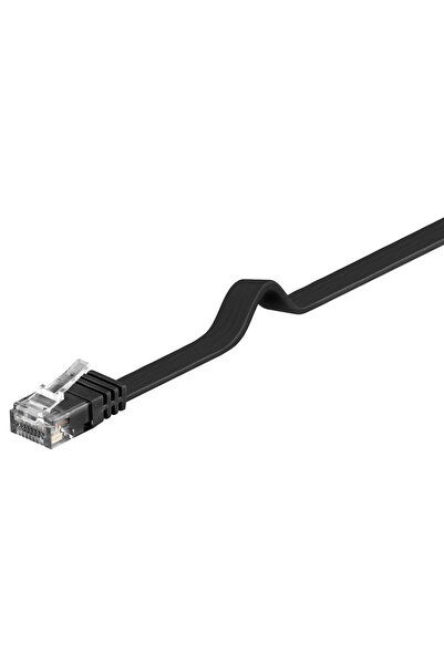 goobay καλώδιο δικτύου 95385, CAT6 U/UTP, flat, copper, 20m, μαύρο