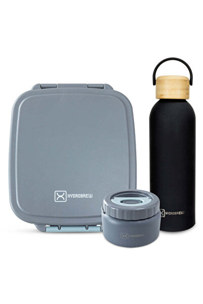 Hydrobrew Mega Flex Bento Lunch Box 1864ml & Double Wall Stainless Steel Wate...
