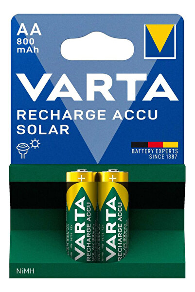 Varta επαναφορτιζόμενες μπαταρίες λιθίου Solar, AA, 800mAh, 1.2V, 2τμχ