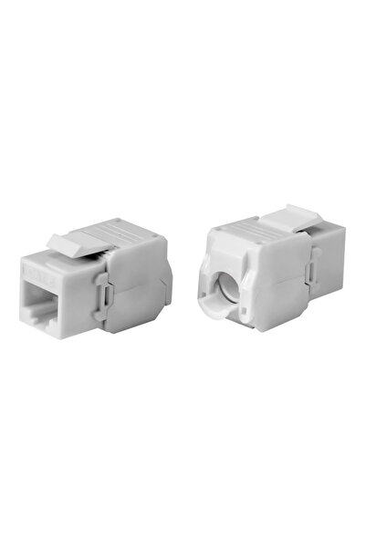 POWERTECH keystone module RJ45 female CAB-N150, Cat.6Α UTP 180°, λευκό
