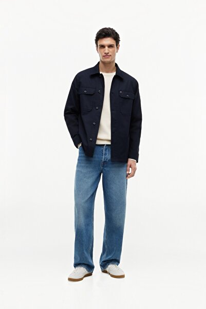 Tommy Hilfiger Erkek COTTON BLEND SHIRT JACKET MW0MW43471-THDW5