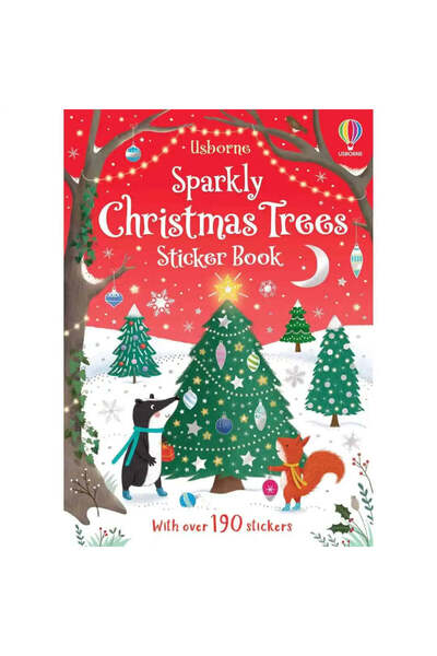 Usborne Sticker book, SPARKLY CHRISTMAS TREES STICKER BOOK, Usborne, + 3 years
