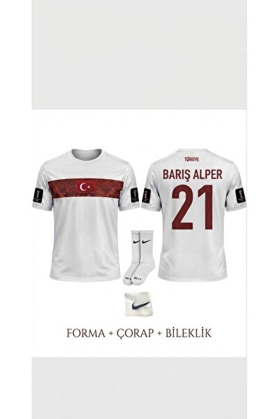 BYSPORTAKUS ÖZEL KONSEPT TASARIM BARIŞ ALPER MİLLİ TAKIM FORMASI 3LÜ SET