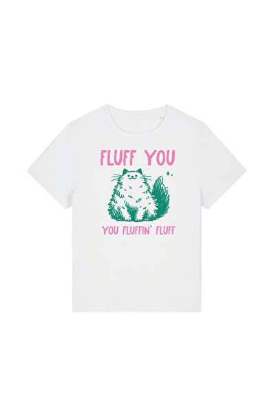 INNOVI Tricou femei Fluff - Tricou Oversized Bumbac Organic, Print DTF