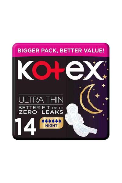 Kotex NATURAL ULTRA THIN PADS NIGHT 14'S:2108