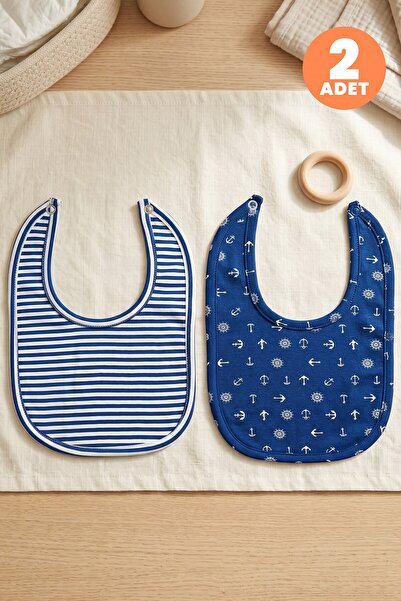 Just inner Baby Boy 2-Piece Cotton Bib Sailor and Striped Patterned Double La...