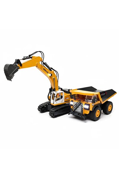 shop [SET] RC Ekskavatör + RC Metal Damperli Kamyon
