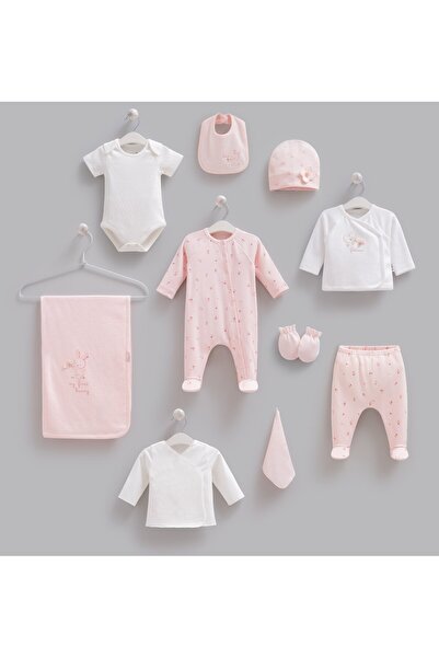 Caramell 100% Cotton Rose Girls' Set of 10 Pink