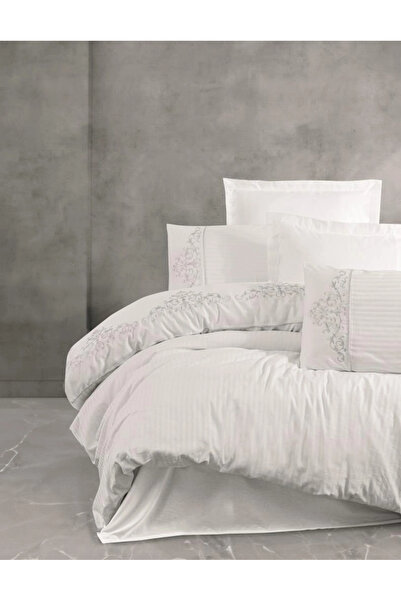 colezium Embroidered Double Satin Nev Set Genny White