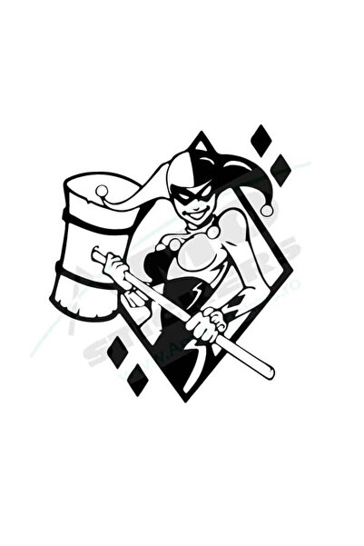Amo-Stickers Sticker Auto Jokerita 25cm Alb