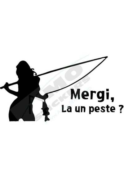 Amo-Stickers Mergi la un peste? 25cm Negru