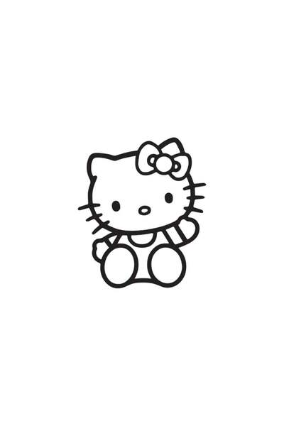 Amo-Stickers Αυτοκόλλητο αυτοκινήτου Hello Kitty 2 30εκ. Πράσινο
