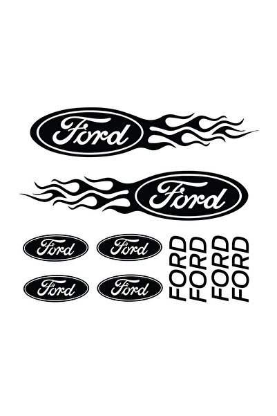Amo-Stickers FORD Стикери Комплект за горна и долна част 10 броя Червен