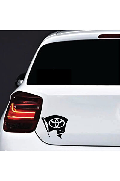 Amo-Stickers Sticker auto Toyota Flag 30cm Verde