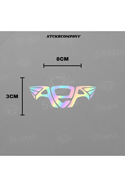 STCKRCO Motor ve Kask için AEA Altın Elbiseli Adam Sticker Etiket - AEA Sticker