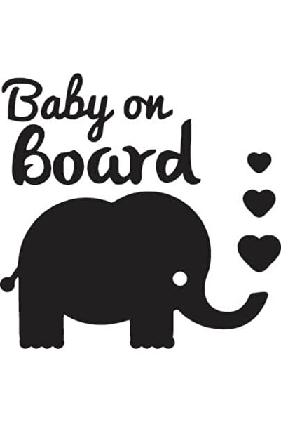 Amo-Stickers Baby On Board 43 25cm Alb