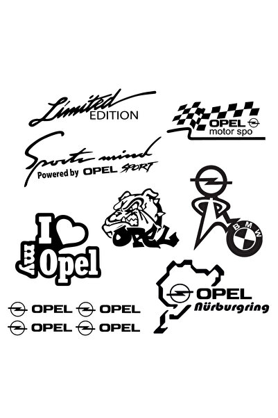 Amo-Stickers Stickere Opel Promotie Argintiu