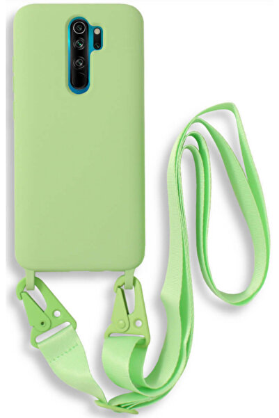 Bodycell Θήκη Σιλικόνης με Λουράκι Λαιμού - Xiaomi Redmi Note 8 Pro - Green