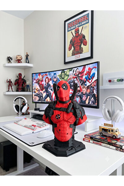 CR CEERY Ceery Kırmızı Kahraman Büst Figür Boy – Özel Tasarım 3D Baskı Marvel...