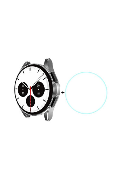 OEM Θήκη σιλικόνης με γυαλί σε ασημί χρώμα για Huawei Watch 4 Galaxy Watch 4 ...