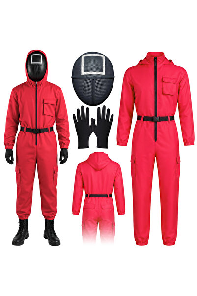 Korbi Costum de gardian din „Squid Game” – costum roșu, mărimea S