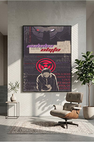 postercraft Poster de pictură pe lemn cu design Naruto Uchiha Obito (fără ramă)