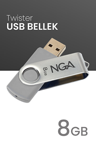 NGA 8 GB Twister Usb Bellek Plastik Gövde Güvenli USB Memory - Flash Drive