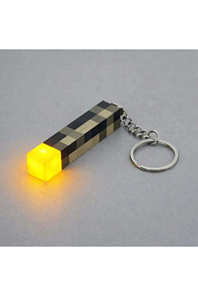 The Wonders Mart Trading™ Minecraft-Inspired Torch LED Keychain – Pixel Gamin...