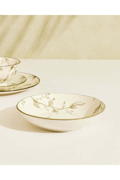 REDTAG Ivory Floral Pad Print Soup Plate