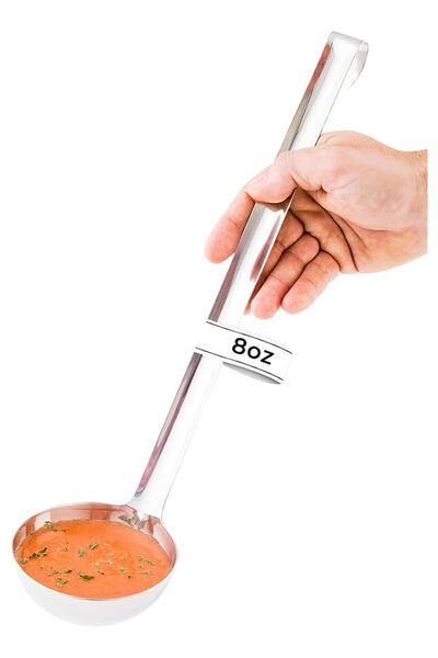 The Bros Met Lux 8 Ounce Portion Ladle, 1 Multipurpose Portion Serving Spoon ...