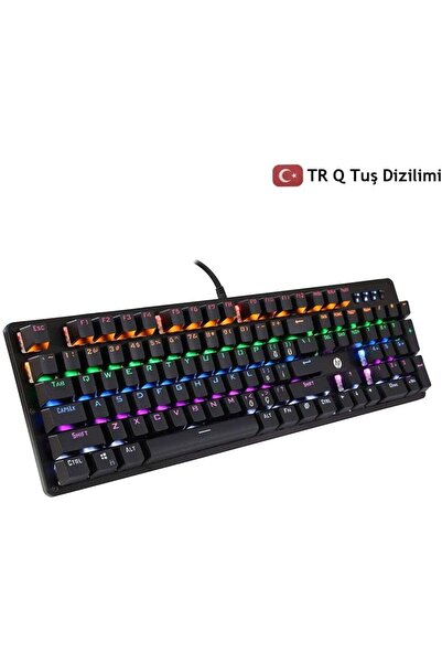 Rabbit Tech GK100F Mekanik Gaming Klavye RGB Işıklı Kablolu Klavye Şık Zafir ...