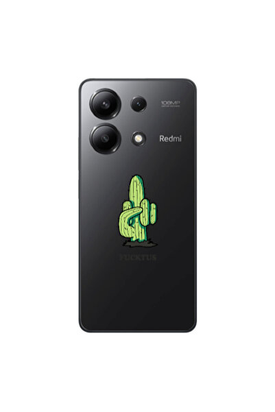 Other Xiaomi Redmi Note 13 4G Green Cactus Transparent Silicone TPU Θήκη