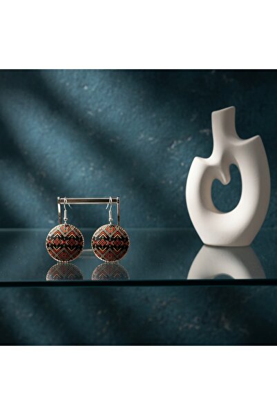 Erol Bakır New Series 1241 Bijouterie Earrings 100% Handmade Copper