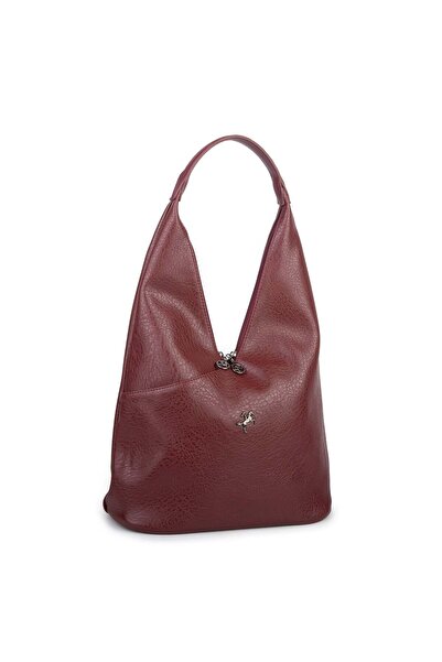 Nas Bag Women's Lightweight Soft Textured Shoulder Bag Claret Red Victoria