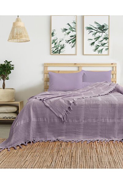 DONATEV Liva Double Jacquard Pattern Cotton Pique / Purple