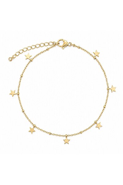 Bijuteria SORELLY Brățară de gleznă placată cu aur de 14k cu stele