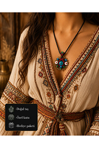HER ŞEY NOTA www.herseynota.com Amarisa Bohemian Handmade Bead Embellished Na...