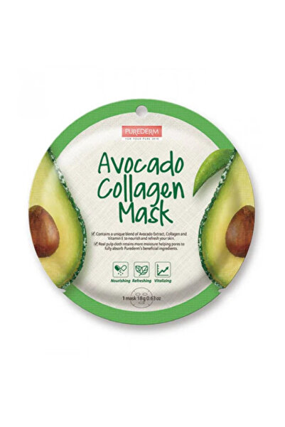 Purederm Avocado Collagen Face Sheet Mask 18g