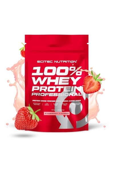 Scitec Nutrition 100% Πρωτεΐνη Ορού Γάλακτος Επαγγελματική (500 γρ.) Φράουλα