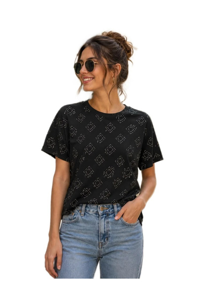 ROSE DAWSON Short Sleeve Stone Printed Women's T-Shirt