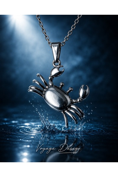 voyageaccessory Minimal and Elegant Design Stainless Steel Crab Pendant