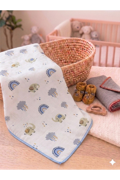 minnakya Newborn Baby Blanket Multi-Purpose 100*120 Muslin Cloth 100% Cotton ...
