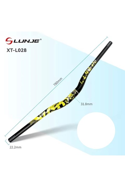 ROBESBON Lunje Bisiklet Alüminyum Gidon 780mm 31,8mm Bisiklet Direksiyon Yede...