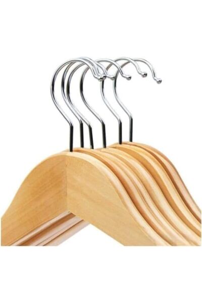 Yıldızan 3K_Store 6 Pieces Wooden Clothes Hangers, Wooden Hangers for Skirts,...