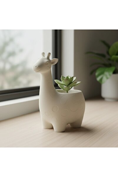 OEM Ghiveci Decorativ Imprimat 3D cu Design Girafa pentru Plante Mici