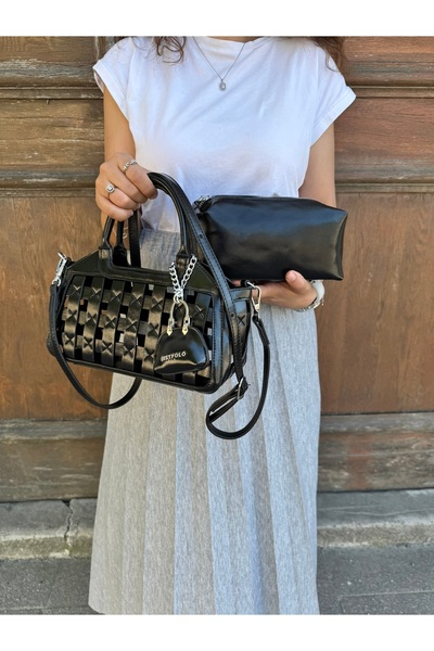 Just Polo Women's New Season Stylish Crossbody & Shoulder Bag with Knitted De...